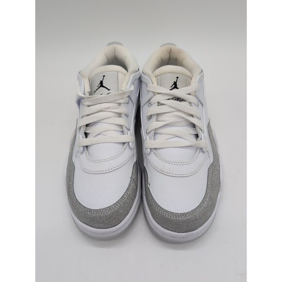 Nike Air Jordan 4 RM White Silver Glitter HQ3441-111 Women's Size 6.5 NWOB - Picture 3 of 9